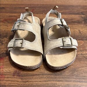 OshKosh B'gosh Tan Suede Double-Buckle Kids Sandals